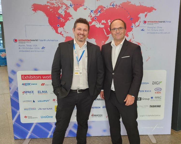 David Rahusen and Axel Sikora at Embedded World