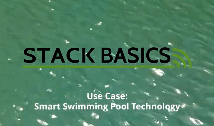 Photo of a swinning pool illustratimng smart pool technology with Protocol Stacks