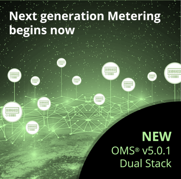 Thumbnail illustrating OMS® v5.0.1 Dual Stack as the next generation metering solution combining advanced OMS and LPWAN capabilities