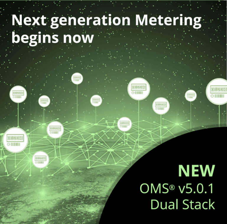 Thumbnail illustrating OMS® v5.0.1 Dual Stack as the next generation metering solution combining advanced OMS and LPWAN capabilities
