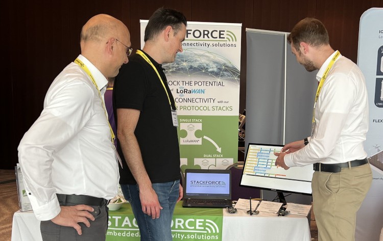 Product Demonstration at STACKFORCE booth at LoRaWAN Live 2024