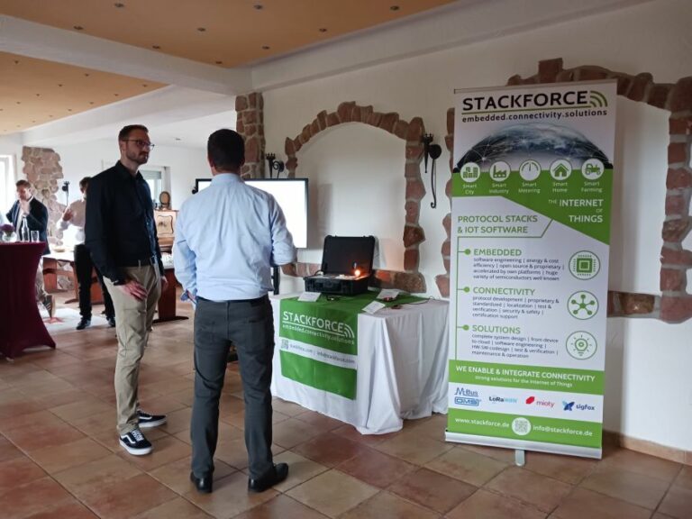 Exhibition of a small STACKFORCE stack demo at the 10-year anniversary celebration
