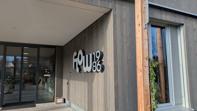 Entrance of Flow 1986 Building in Offenburg where STACKFORCE is located