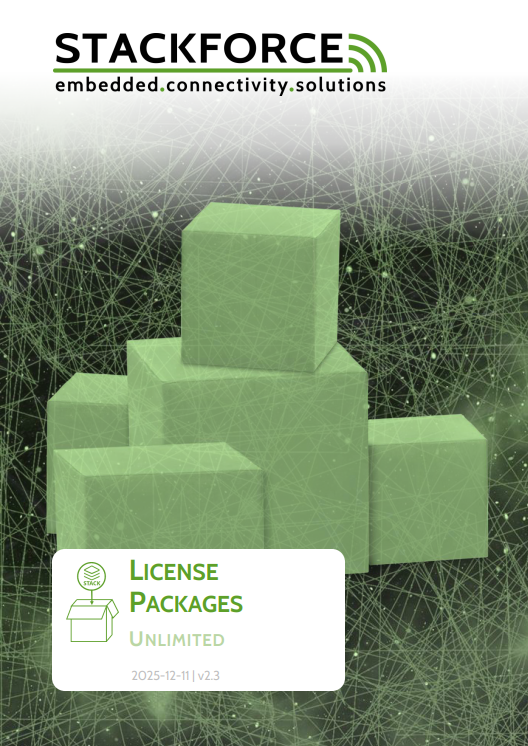 Cover page of the Unlimited License model describing unrestricted usage rights and support conditions
