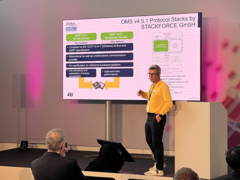Presentation of STMicroelectronics about STACKFORCE OMS Protocol Stack