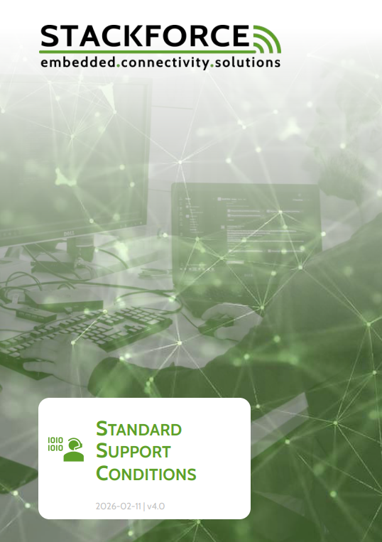 Cover page of the Standard Support Conditions document outlining available support levels and service terms