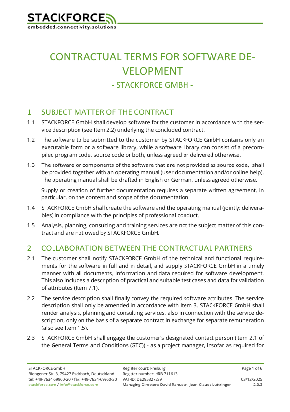 Cover page of the Development of individual Software