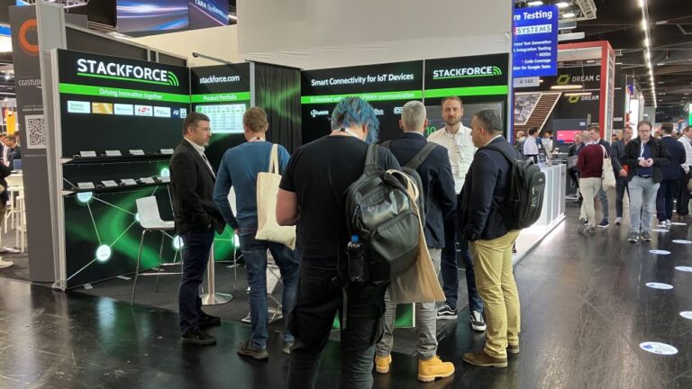 STACKFORCE booth at embedded world 2026 is bustling with visitors