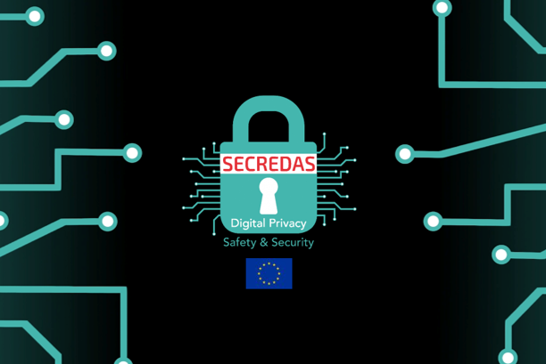 Logo of SECREDAS Project on dark background